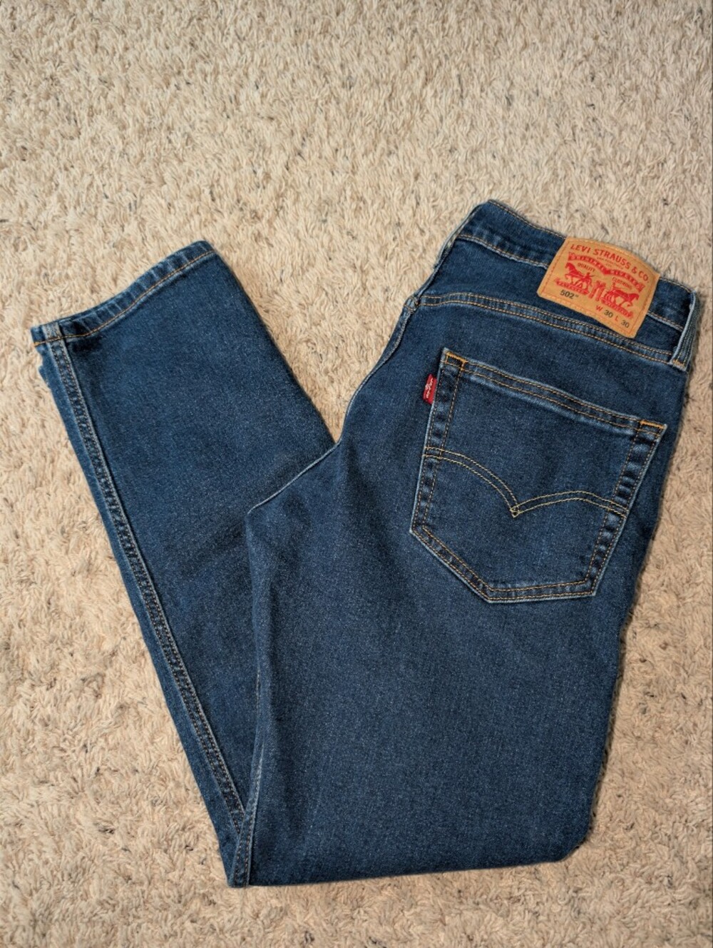 Levi's 502 Mens Tapered Jeans Size 30x30